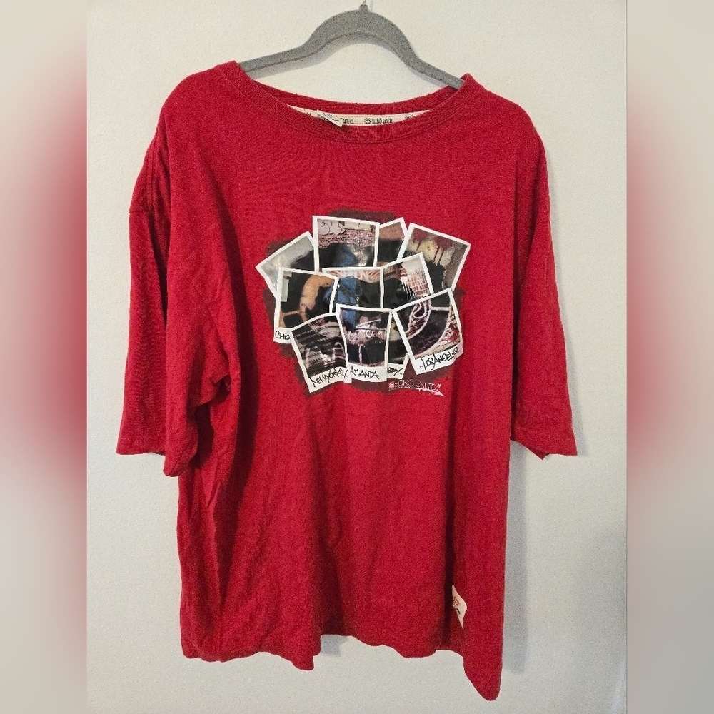 Vintage Ecko Unltd graphic t shirt Mens Size 3XL XXXL urban themed New York Atl